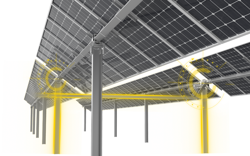 Single axis solar tracking system Single axis solar tracking system