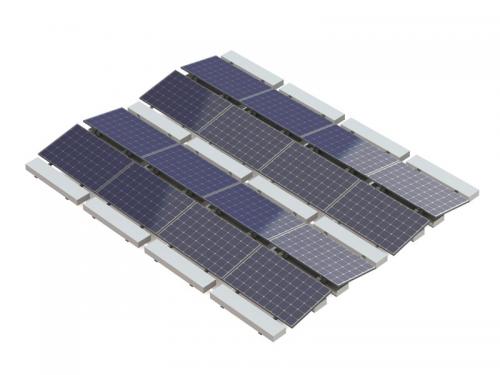 Railless ballasted roof mounting system