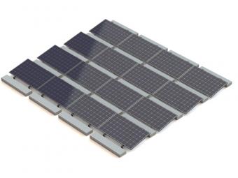 Railless ballasted roof mounting system