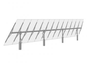 Manually angle-adjustable solar racking